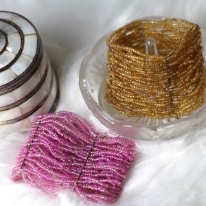 Beaded Multi Layered Bracelets Set of 2